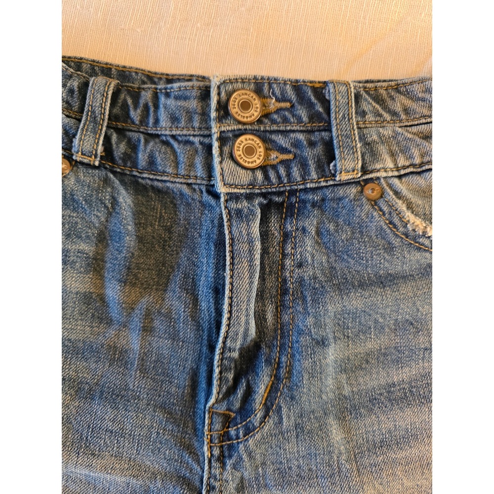 KanCan High Rise Distressed Denim Shorts Double Button 3/25 Y2K Indie mall goth - Picture 4 of 8